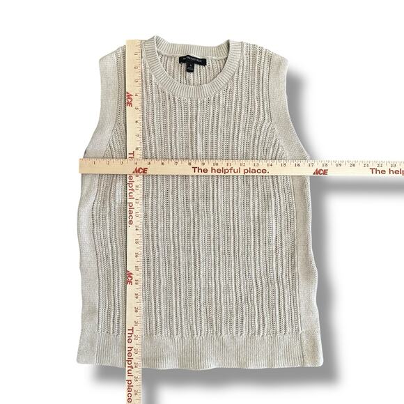 Banana Republic Ribbed Sweater Tank Small Camel Neutral Minimalist Layering - Picture 3 of 7